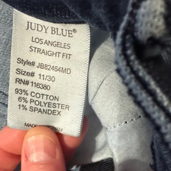 Judy Blue Dark Wash Straight Fit Jeans - Picture 5 of 6